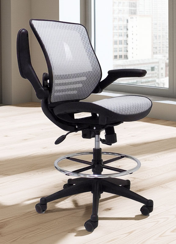 ElastiMesh All-Mesh Stool w/Flip Arms - 25"-34" Seat Ht. Questions & Answers