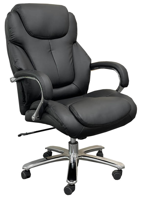 What type of leather is used for the upholstery?
