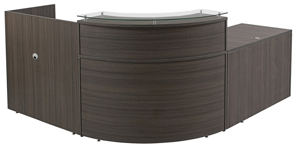 What are the dimensions of the reception return desk?