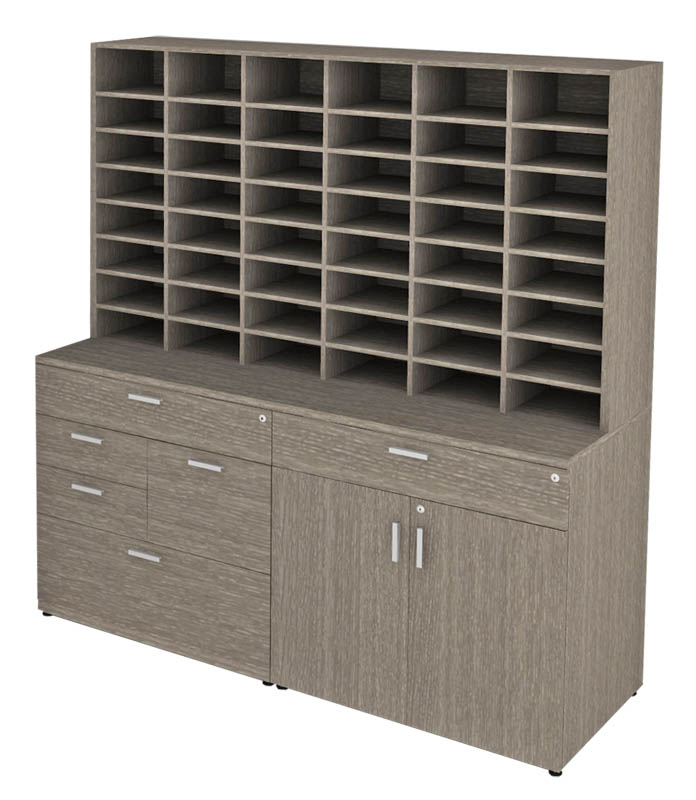72" Custom Mail Sorter Workstation with 48 Compartments and Locking Storage Questions & Answers