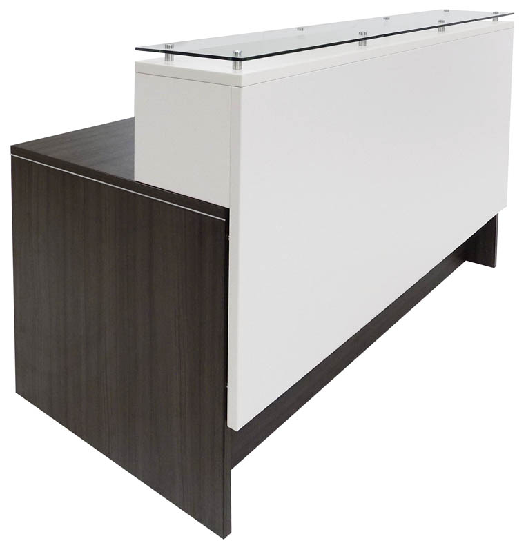 What is the height of the desk from the glass counter to the floor?