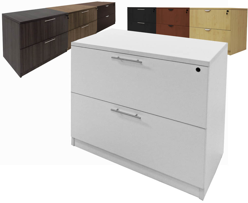 What is a lateral file drawer?