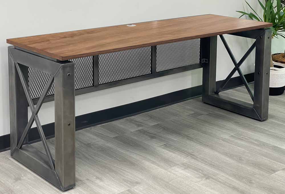 Xdustrial Series 71"W x 24"D Raw Metal Frame Kneespace Credenza Questions & Answers