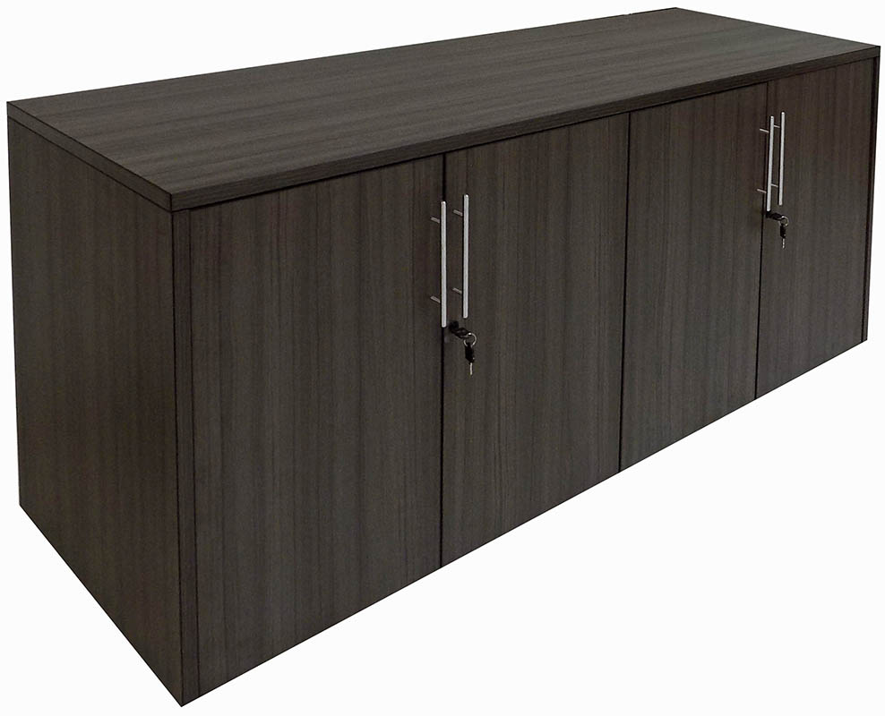 What is the overall height of the storage credenza?