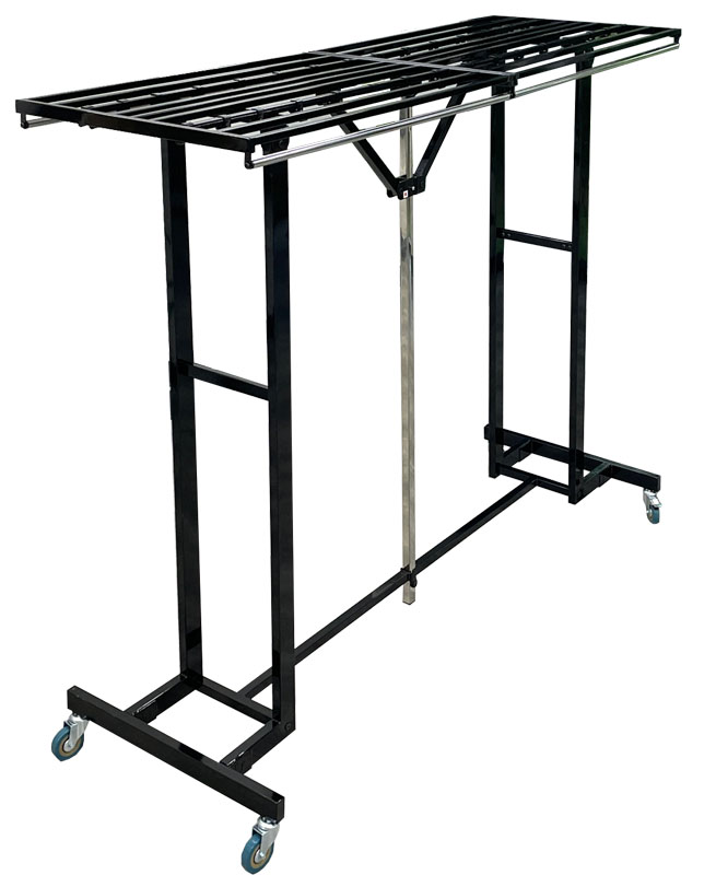 What are the full dimensions of the coat rack when it is open?