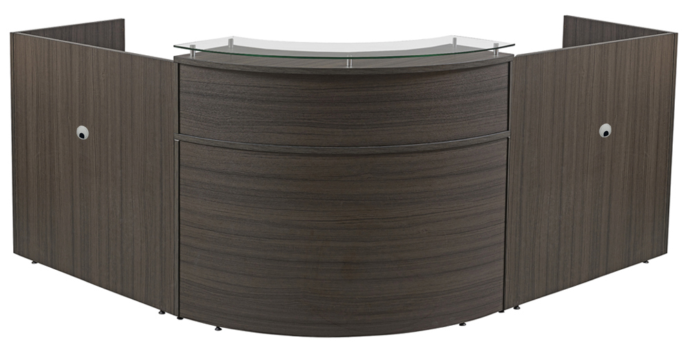 What are the full dimensions of the reception desk?
