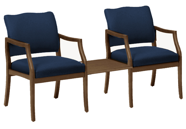 Franklin 2 Arm Chairs w/Center Table in Standard Fabric or Vinyl Questions & Answers