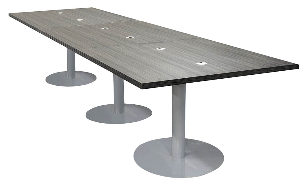 12' Rectangular Conference Table in Charcoal with Cord Access Questions & Answers