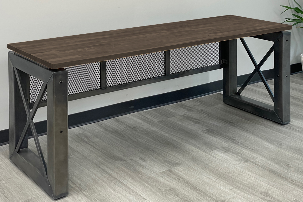 Xdustrial Series 71" x 24" Solid Wood and Raw Frame Kneespace Credenza Questions & Answers