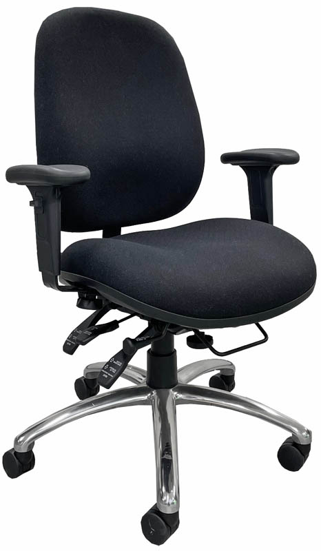 24 Hour Multi-Shift Black Fabric Ergonomic Chair w/Adjustable Sliding Seat Depth - 400 lb. Capacity! Questions & Answers