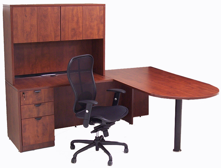 Peninsula L-Shaped Desk w/48" Hutch Questions & Answers