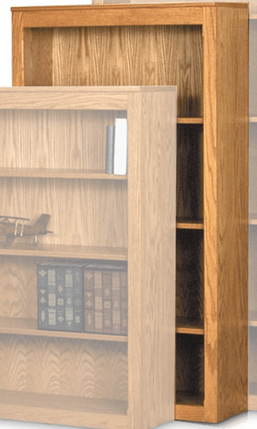 33"W x 60"H Oak Bookcase Questions & Answers