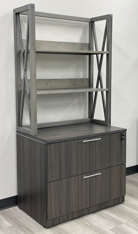 Xdustrial Series Raw Metal Frame 36"W Open Storage Hutch with 2-Drawer Lateral File Questions & Answers