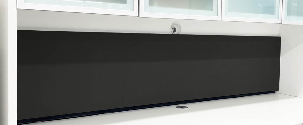 What material is used on the tackboard?