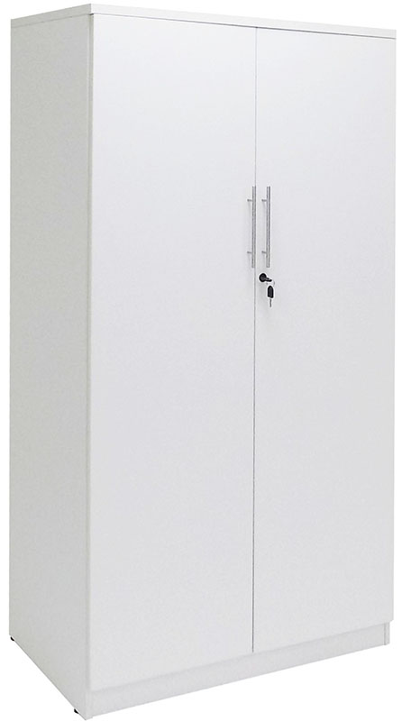 White 66"H 2-Door Locking Storage Cabinet Questions & Answers