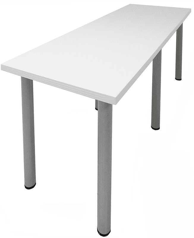 8' x 3' Standing Height Conference Table w/Round Post Legs Questions & Answers