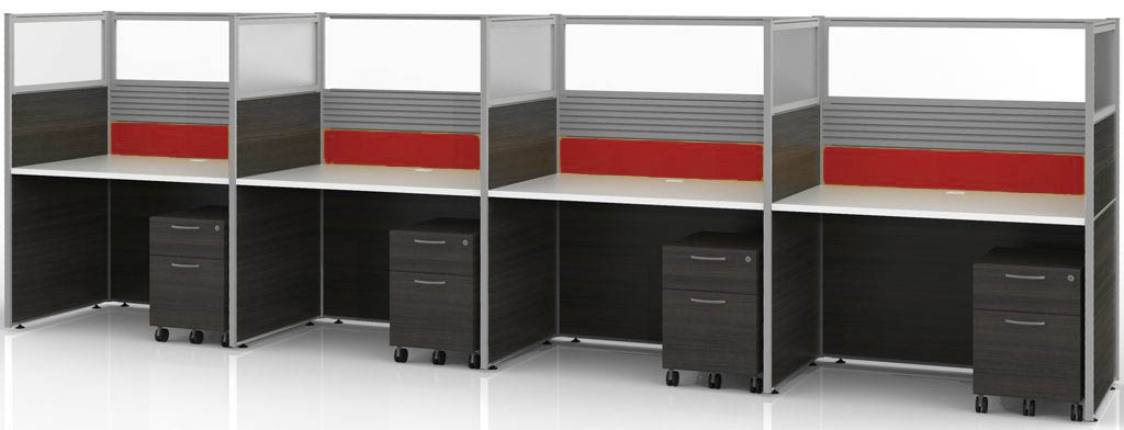 Sync Custom Cubicles - 57"H 4-Person Workstation Questions & Answers