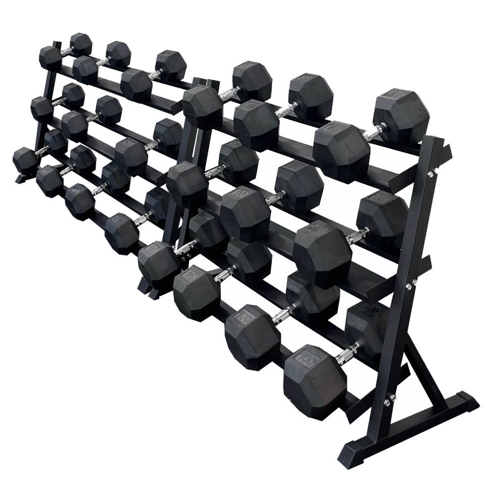 55-100 Lb. Dumbbell Set w/Storage Racks - 1550 lbs. Total Questions & Answers
